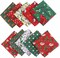 10PCS Christmas Cotton Fabric Bundles 20" x 20" Printed Fat Quarter Fabric Pre-Cut Squares Sheets Fabric for Patchwork Sewing DIY Crafting Quilting Fabric